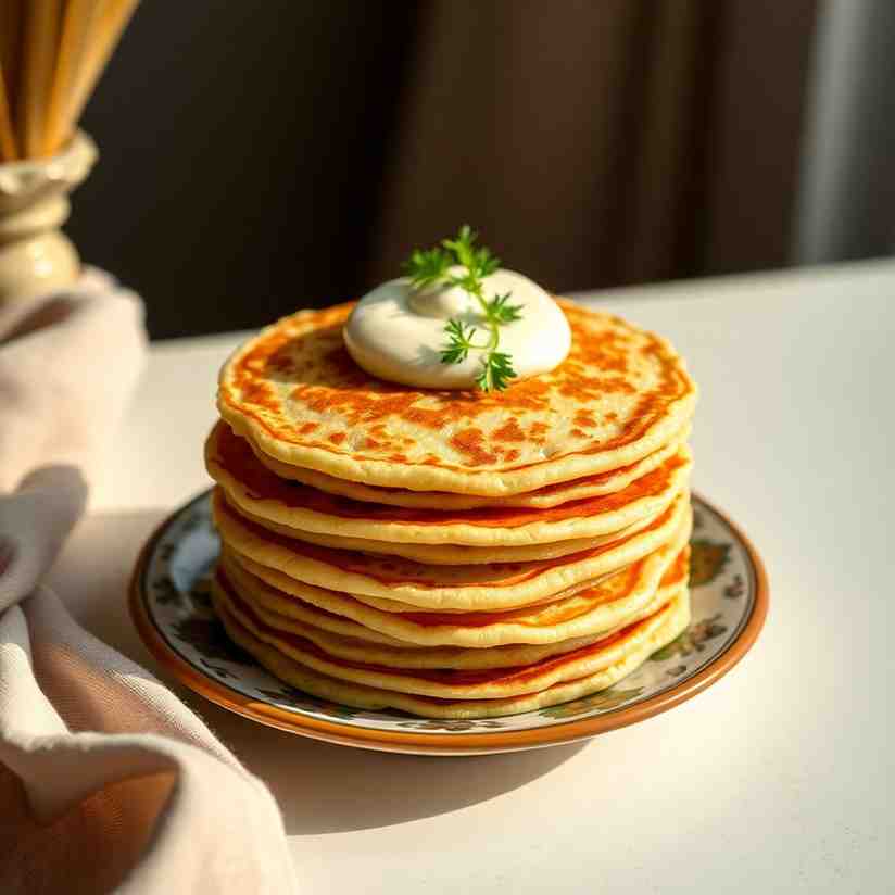 Algerian Mhajeb Flaky Semolina Pancakes